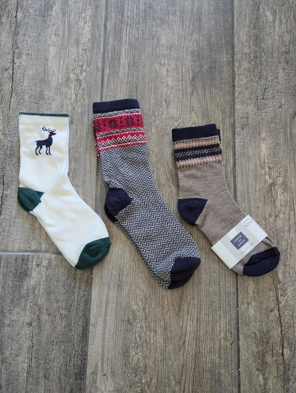 Janie and Jack NWT/NWOT Size 6-8 Yrs Mixed Winter Socks Set (3 Pairs)